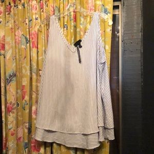 Lame Bryant Sz 16 Striped Tank